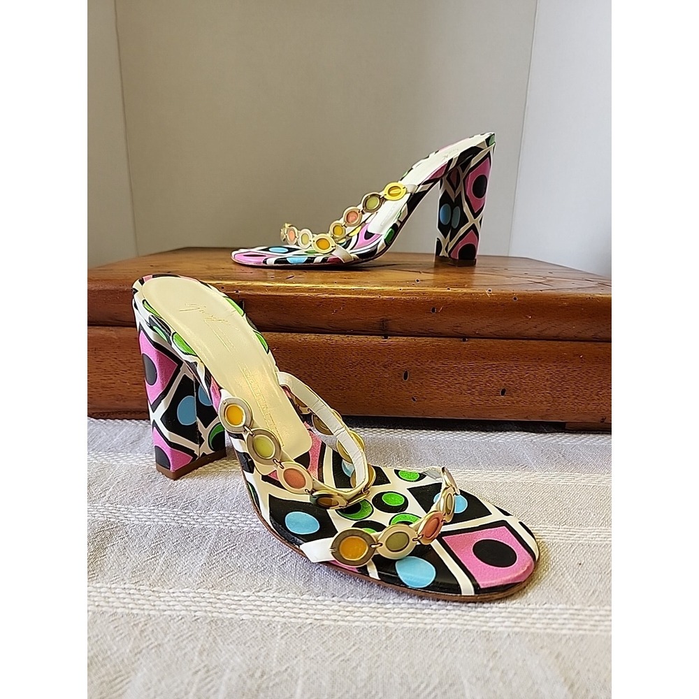 giuseppe zanotti For Vicini NEW SZ 8 Handpainted Embellished Sandals